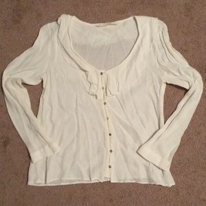White button down blouse
